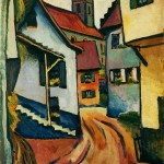 Straße mit Kirche in Kandern - 1911