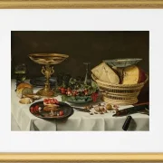 Stillleben mit Hering, Wein und Brot – 1647