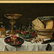 Stillleben mit Hering, Wein und Brot – 1647