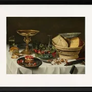 Stillleben mit Hering, Wein und Brot – 1647