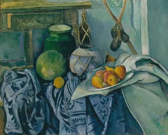 Stilleben med en ingefærkrukke og auberginer - 1893