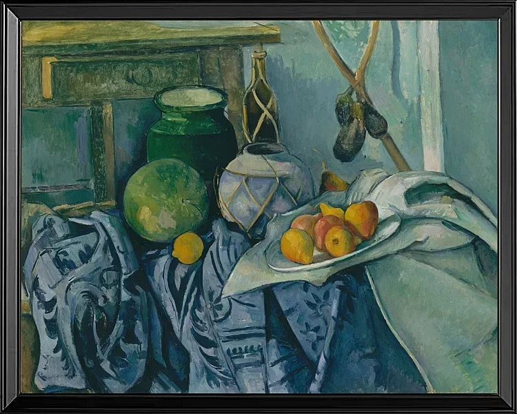 Stilleben med en ingefærkrukke og auberginer - 1893