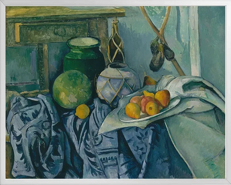 Stilleben med en ingefærkrukke og auberginer - 1893