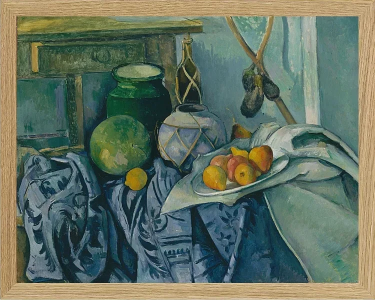 Stilleben med en ingefærkrukke og auberginer - 1893
