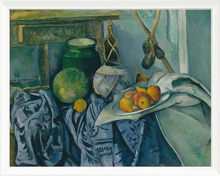 Stilleben med en ingefærkrukke og auberginer - 1893
