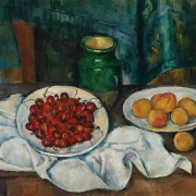 Stilleben med kirsebær og ferskner - 1885