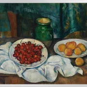 Stilleben med kirsebær og ferskner - 1885