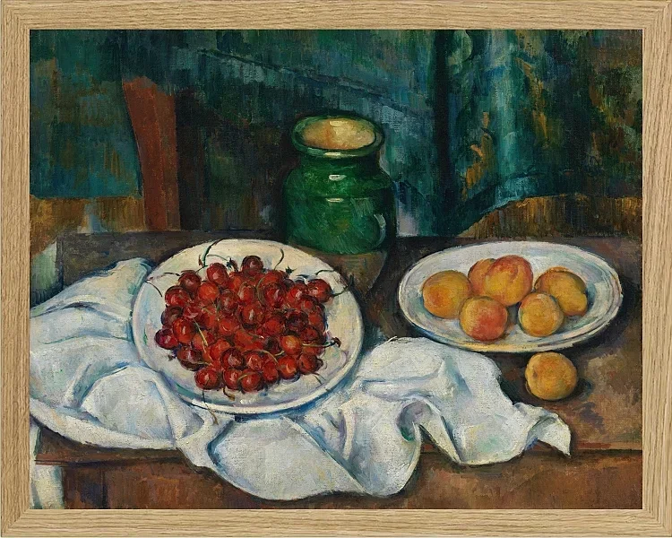 Stilleben med kirsebær og ferskner - 1885