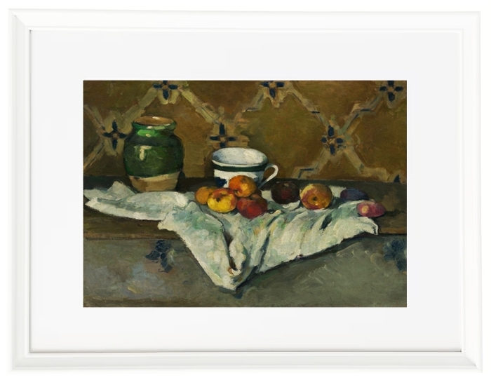 Still Life with jar, cup and apples - 1877