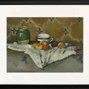 Stilleben med krukke, kop og æbler - 1877