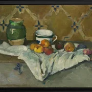 Stilleben med krukke, kop og æbler - 1877