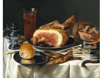 Stillleben mit Schinken - 1625