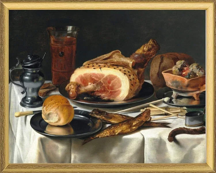 Stillleben mit Schinken - 1625
