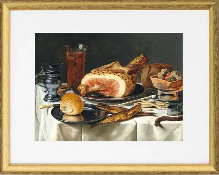 Stillleben mit Schinken - 1625