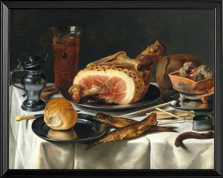 Stillleben mit Schinken - 1625