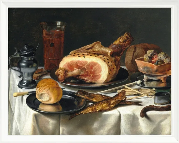 Stillleben mit Schinken - 1625
