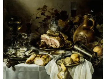 Stillleben mit Schinken - 1649