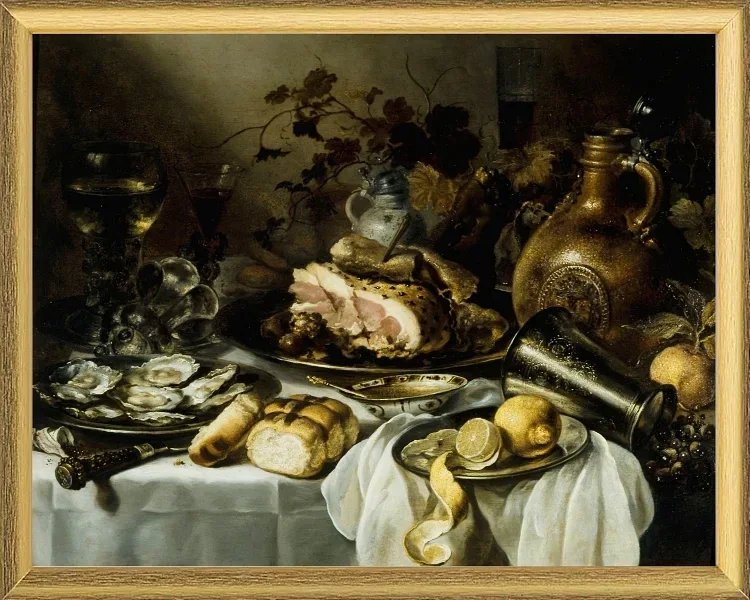 Stillleben mit Schinken - 1649