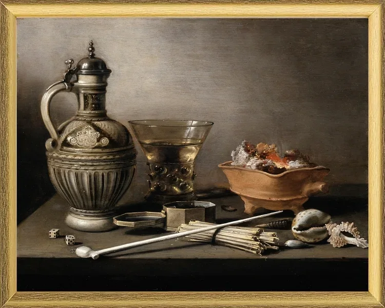 Stillleben mit einem Steinzeugkrug – 1640