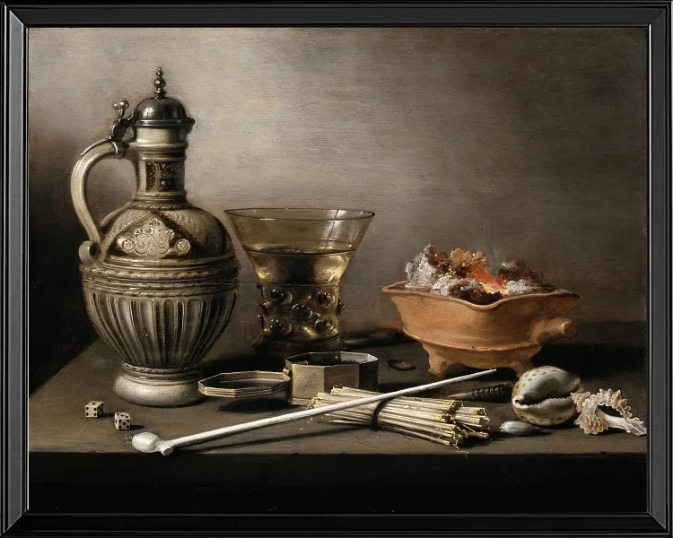 Stillleben mit einem Steinzeugkrug – 1640