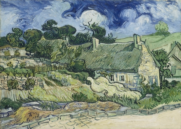 Reetgedeckte Cottages in Cordeville - 1890