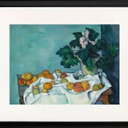 Stilleben med æbler og en gryde med primula - 1890