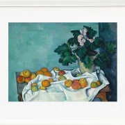 Stilleben med æbler og en gryde med primula - 1890