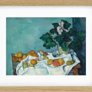 Stilleben med æbler og en gryde med primula - 1890