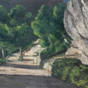 Vej med træer i Rocky Mountains - 1870