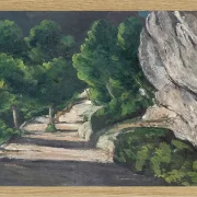 Vej med træer i Rocky Mountains - 1870