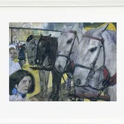 Straßenbahnpferde auf dem Damm in Amsterdam - 1894