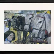 Straßenbahnpferde auf dem Damm in Amsterdam - 1894