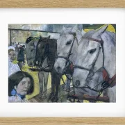 Straßenbahnpferde auf dem Damm in Amsterdam - 1894