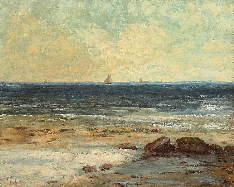 Strand am Meer bei Palavas - 1872