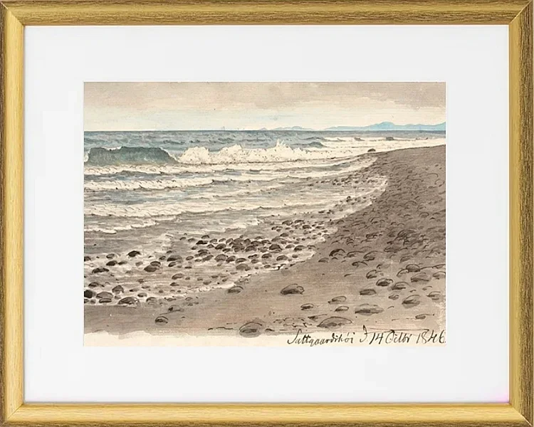 Strand mit Blick über das Kattegat in Richtung Kullen – 1845