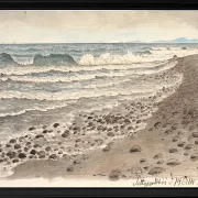 Strand mit Blick über das Kattegat in Richtung Kullen – 1845