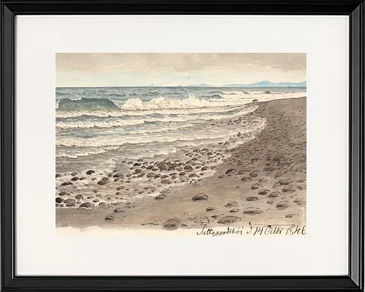 Strand mit Blick über das Kattegat in Richtung Kullen – 1845