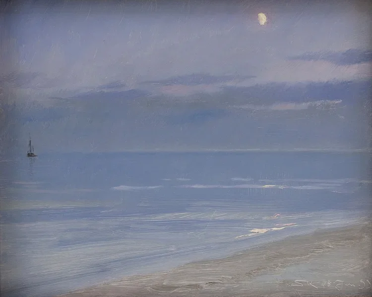 Strand von Skagen im Mondlicht – 1899