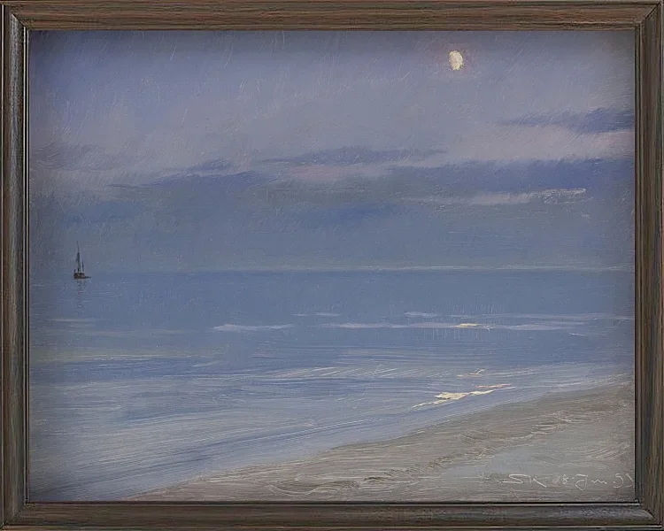 Strand von Skagen im Mondlicht – 1899