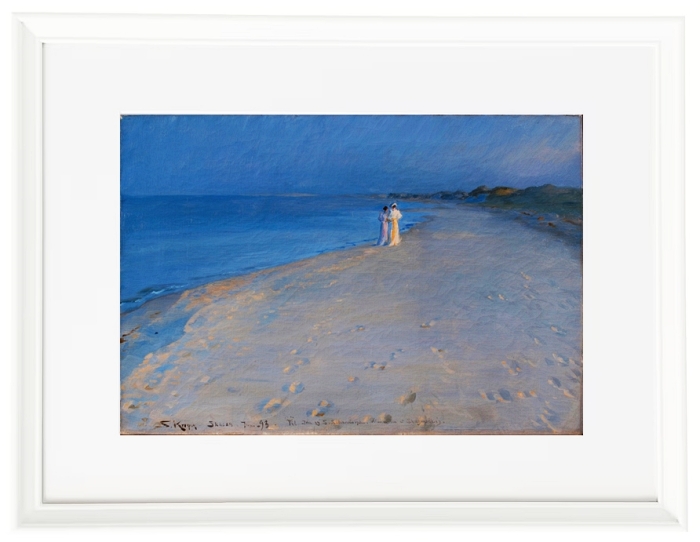 Sommerabend am Südstrand von Skagen. Anna Ancher – 1893