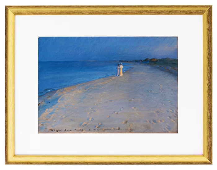 Sommerabend am Südstrand von Skagen. Anna Ancher – 1893