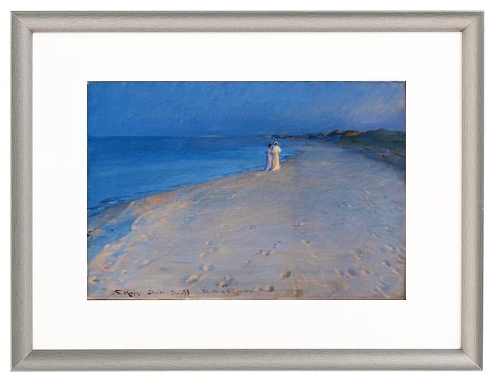 Sommerabend am Südstrand von Skagen. Anna Ancher – 1893