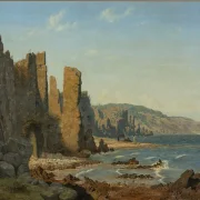 Vilhelm Kyhn – Strandformation auf Bornholm 1843 | Giclée Kunstdruck gerahmt