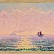 Studie über das Meer bei St. Malo im Gegenlicht der Sonne – 1918