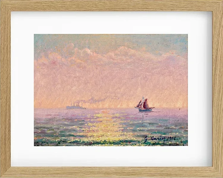 Studie über das Meer bei St. Malo im Gegenlicht der Sonne – 1918