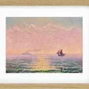 Studie über das Meer bei St. Malo im Gegenlicht der Sonne – 1918