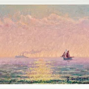 Studie über das Meer bei St. Malo im Gegenlicht der Sonne – 1918