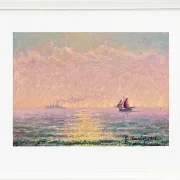 Studie über das Meer bei St. Malo im Gegenlicht der Sonne – 1918