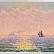 Studie über das Meer bei St. Malo im Gegenlicht der Sonne – 1918