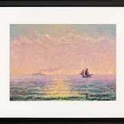 Studie über das Meer bei St. Malo im Gegenlicht der Sonne – 1918